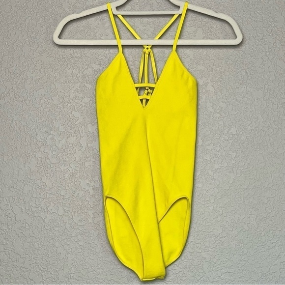 NWT FREE PEOPLE Bodysuit V-Neck‎ Strappy Sleeveless Low Back Dance Leotard XS/S - Picture 6 of 12